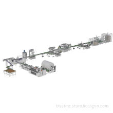 full automatic canister wipes making filling sealing labeling case packing and palletizing prodution line